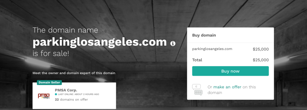 Parking Domains for Sale